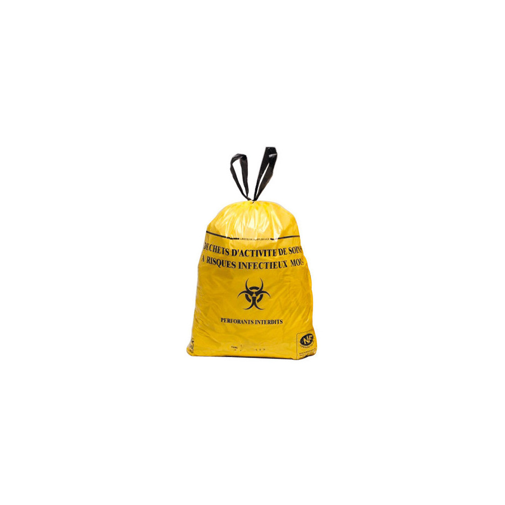 Sac poubelle Dasri - 50L - DASRI - Jaune - 500 sacs - 23µ