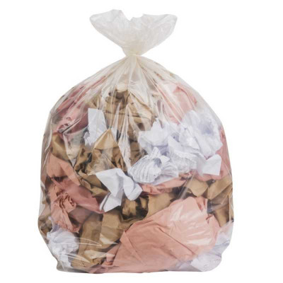 Sac poubelle - 110L - Transparent - 200 sacs - 40µ