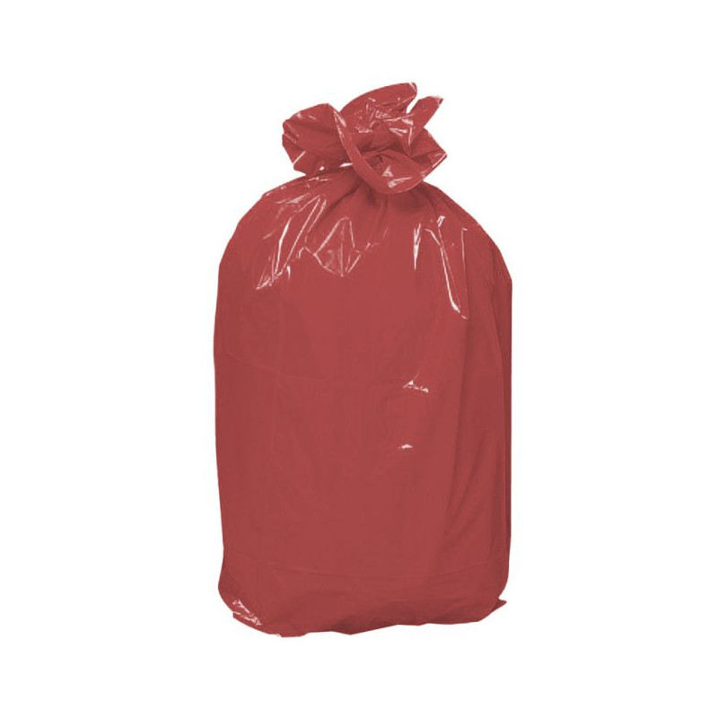 Sac poubelle - 110L - Rouge - 250 sacs - 40µ