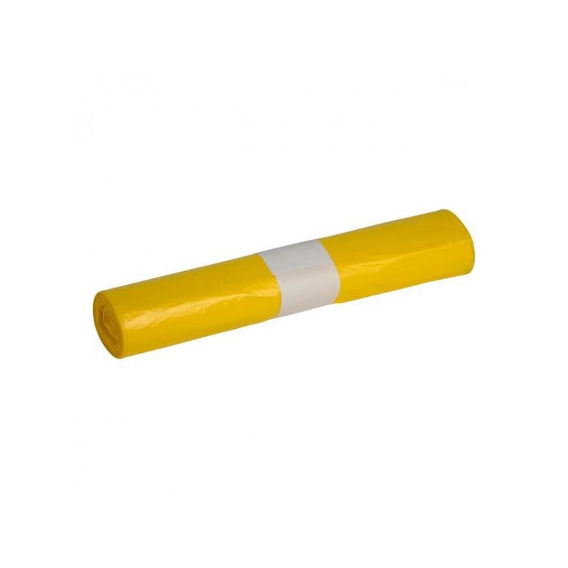 Sac poubelle - 110L - Jaune - 250 sacs - 40µ