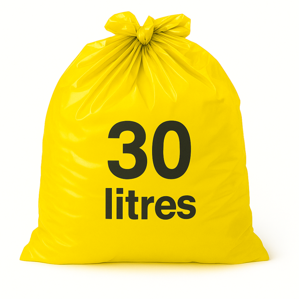 Sac poubelle Dasri - 30L - DASRI - Jaune - 500 sacs - 20µ