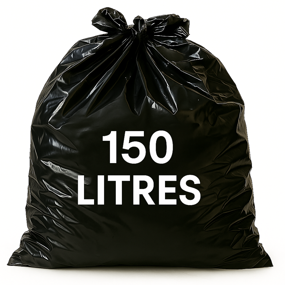 Sac poubelle - 150L - Noir - 100 sacs - 55µ