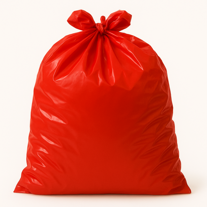 Sac poubelle - 110L - Rouge - 200 sacs - 40µ