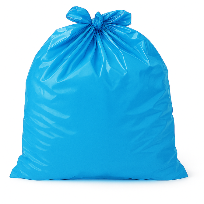 Sac poubelle - 110L - Bleu - 200 sacs - 40µ